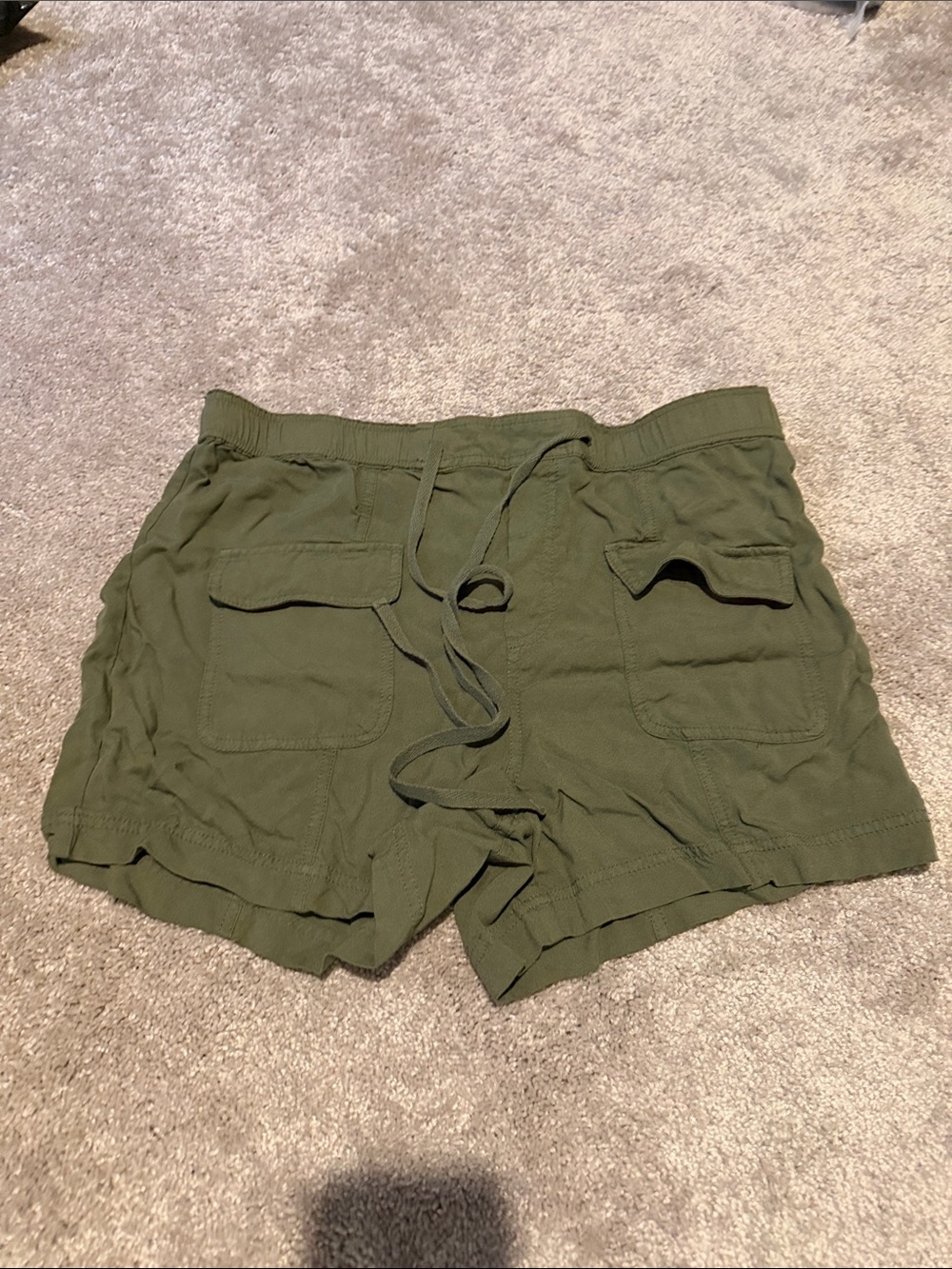 Melrose and Market Olive Drawstring Cargo Shorts